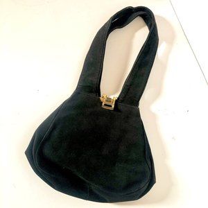 Vintage Black Suede Handbag